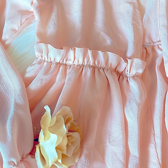 Boohoo Frill Embellished Blush Kimono SZ-10 - Picture 7 of 15